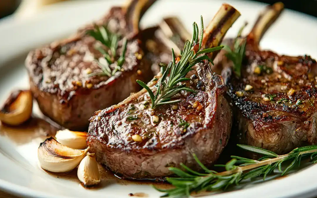 Lamskoteletten van de grill